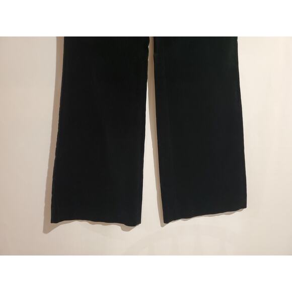 Express Editor VTG Y2K Velour Flare Leg Pants Womens Size 2 Black Mid Rise Soft - Picture 4 of 12